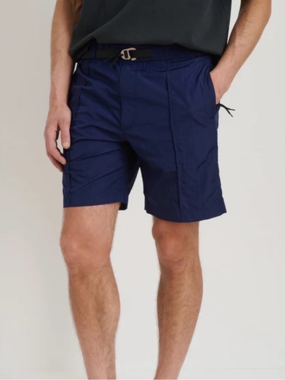 NEW $125 Alex Mill hiking short navy blue crinkle nylon men size M